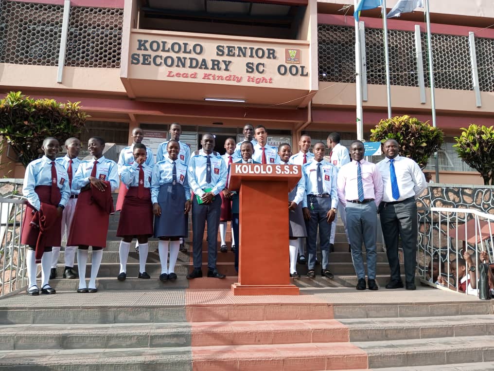 Learners gathered at Kololo Senior Secondary School
