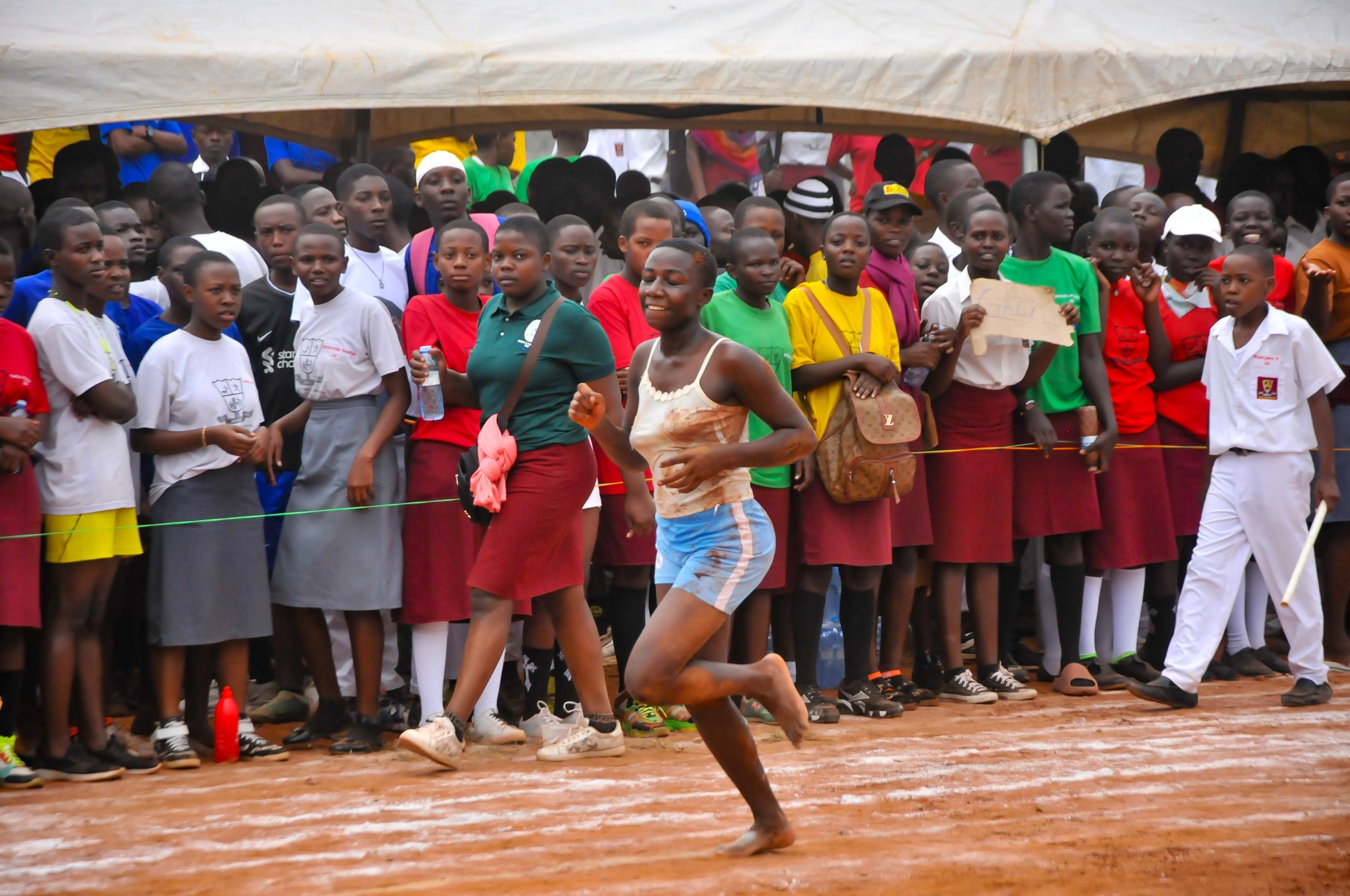 Kololo SSS students competing during a sports activity